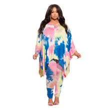 Load image into Gallery viewer, Women&#39;s Clothing Plus Size Sets Leopard 2 Piece 5XL 2021 Autumn Woman Print Fashion Tie-Dye Casual Two-Piece Suit Urban