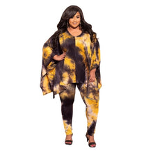 Load image into Gallery viewer, Women&#39;s Clothing Plus Size Sets Leopard 2 Piece 5XL 2021 Autumn Woman Print Fashion Tie-Dye Casual Two-Piece Suit Urban