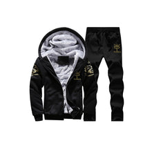 Load image into Gallery viewer, Extra XL Men&#39;s Hooded Baseball Uniform Plus Size Winter Casual Jacket Sweatshirt Sweatpants and Hoodie Set Clothes Men