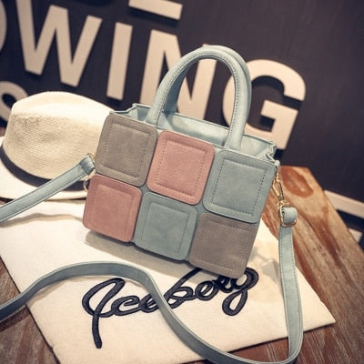 LEFTSIDE 2018 New Stitch Casual PU Leather Women's handbag for Female Small Hand bag CrossBody messenger bag shoulder bags