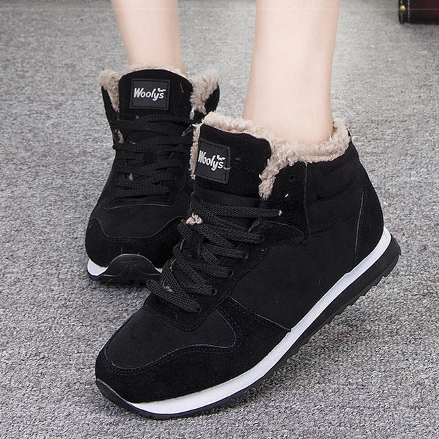 Women Boots Winter Shoes 2018 Plus Size 46 Ankle Boots For Women Shoes Snow Botas Mujer Casual Booties Warm Winter Sneakers