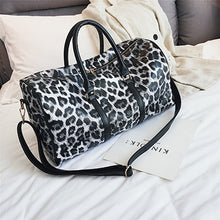 Load image into Gallery viewer, Women Leather Travel Bag 2018 Leopard Woman Hand Bag Travel New Beauty Lady Shoulder Bags Big Capacity Crossbody bags New hot