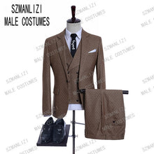 Load image into Gallery viewer, Men&#39;s High Quality 3 Piece Plaid Suits