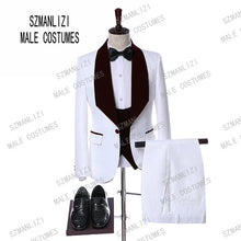 Load image into Gallery viewer, Men&#39;s High Quality 3 Piece Plaid Suits