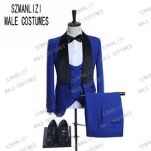 Load image into Gallery viewer, Men&#39;s High Quality 3 Piece Plaid Suits