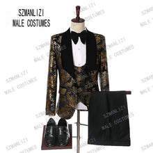 Load image into Gallery viewer, Men&#39;s High Quality 3 Piece Plaid Suits
