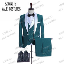 Load image into Gallery viewer, Men&#39;s High Quality 3 Piece Plaid Suits