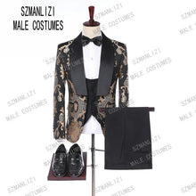 Load image into Gallery viewer, Men&#39;s High Quality 3 Piece Plaid Suits