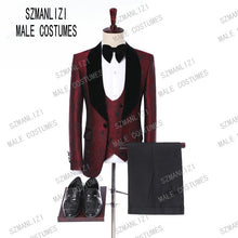 Load image into Gallery viewer, Men&#39;s High Quality 3 Piece Plaid Suits