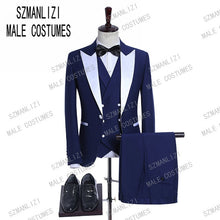 Load image into Gallery viewer, Men&#39;s High Quality 3 Piece Plaid Suits