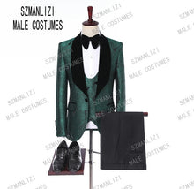 Load image into Gallery viewer, Men&#39;s High Quality 3 Piece Plaid Suits