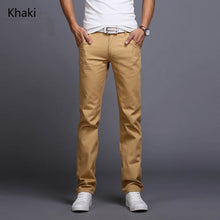 Load image into Gallery viewer, New Design Casual Men Pants Cotton Solid Khaki