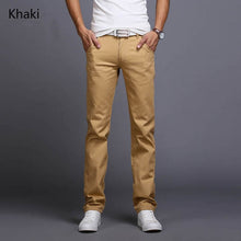 Load image into Gallery viewer, New Design Casual Men Pants Cotton Solid Khaki