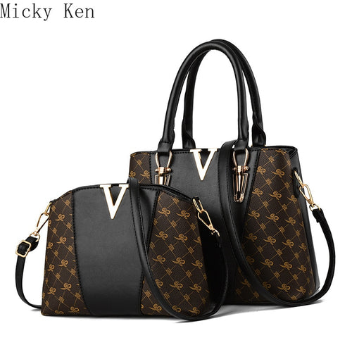 Women Bags Set 2 Pcs Leather Handbag Women Tote Bag Ladies Shoulder Bag for  2019 Messenger Bag Sac a Main