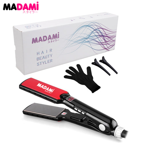 MCH 470F High Temperature Wide Plates Keratin Straightening Irons Styling Tool Titanium Professional Hair Straightener Flat Iron