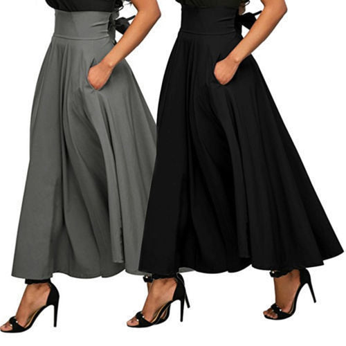 High Quality Solid Ankle Length Skirt For Women