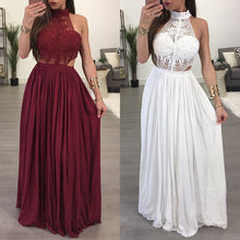 Load image into Gallery viewer, Woman Long Evening Party Dress White Wine Red Clothes